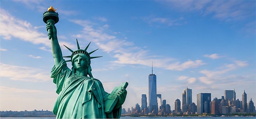 Statue of Liberty and New York City skyline