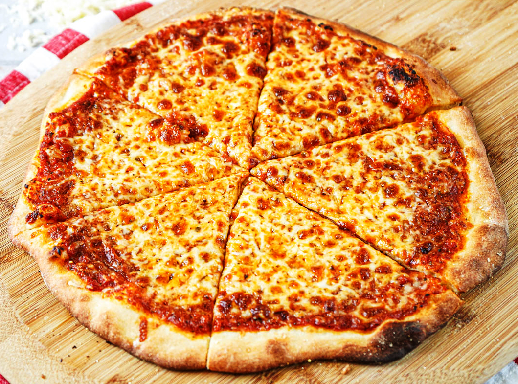 Wide New York style cheese slice