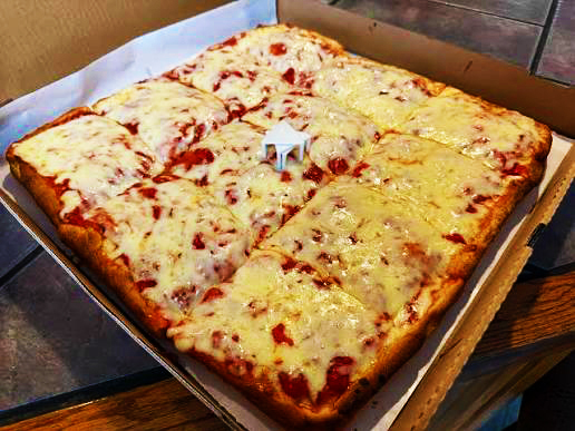 Thick square Sicilian grandma pie